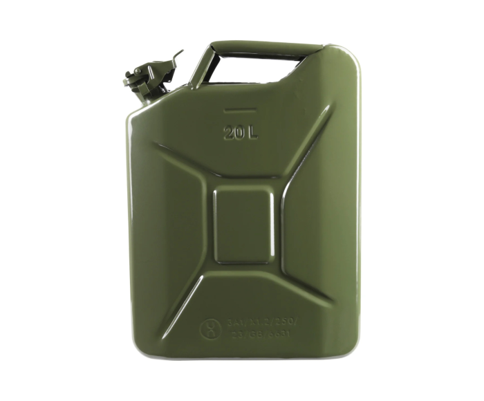 20 liter stalen brandstof jerrycan - groen main product photo