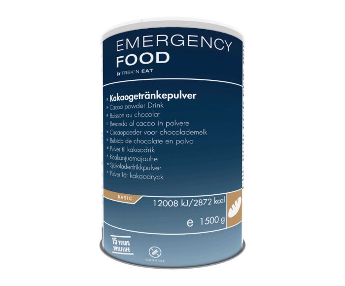 Trek'n Eat cacaopoeder voor chocolademelk noodrantsoen