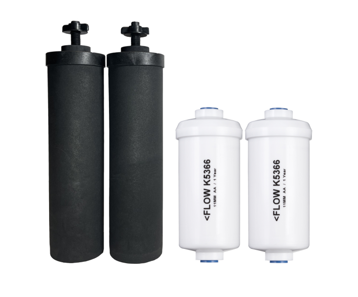 Berkey Phoenix elementen en PF-2 fluoride filters bundel
