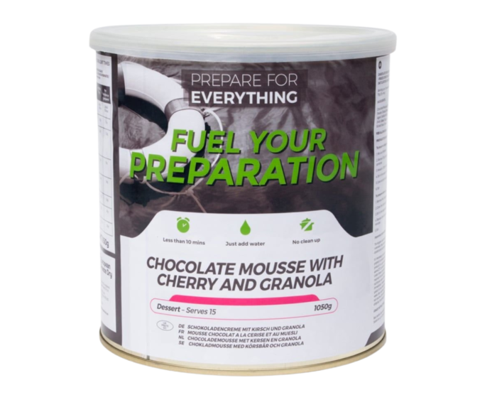 Fuel Your Preparation chocolade mousse met kersen en granola