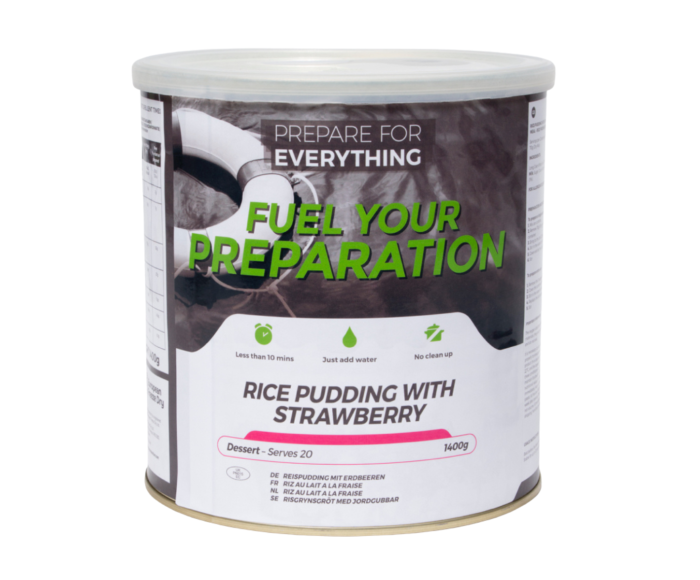 Fuel Your Preparation rijstpudding met aardbei