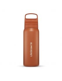 LifeStraw Go 2.0 Stainless Steel Water Filter Bottle - 1L Oranje