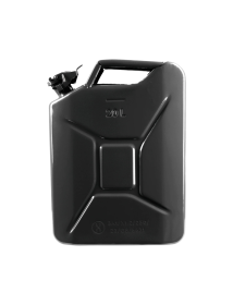 20 liter stalen brandstof jerrycan - zwart