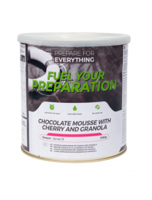 Emergency Food chocolade mousse met granola en kersen