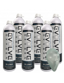 Evolve Oxygen zuurstof - 6 flessen met masker
