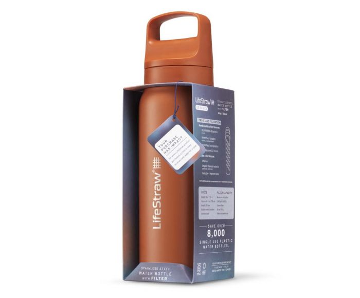 LifeStraw Go-serie - Geïsoleerde roestvrijstalen waterfilterfles voor