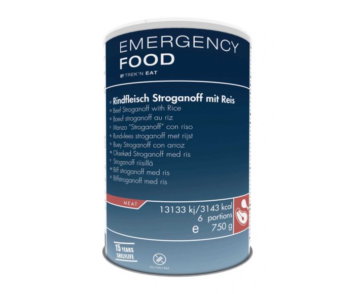 Katadyn Noodrantsoen Beef Stroganoff Rijst Blik main product photo