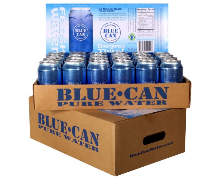 Blue Can Emergency Water