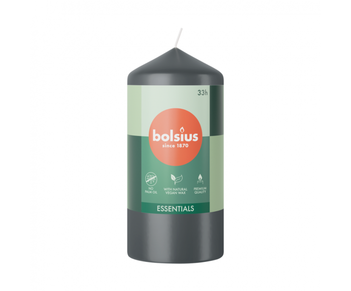 Bolsius stompkaars 120/58 Stormy Grey main product photo