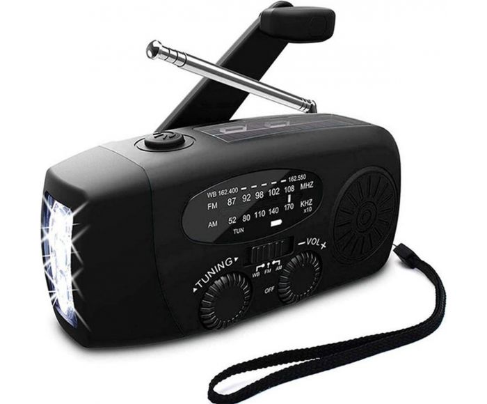Emplay noodradio zwart main product photo