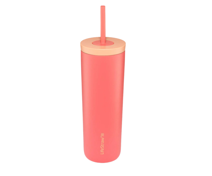 LifeStraw Go Tumbler rvs waterfilter Apricot-Pink