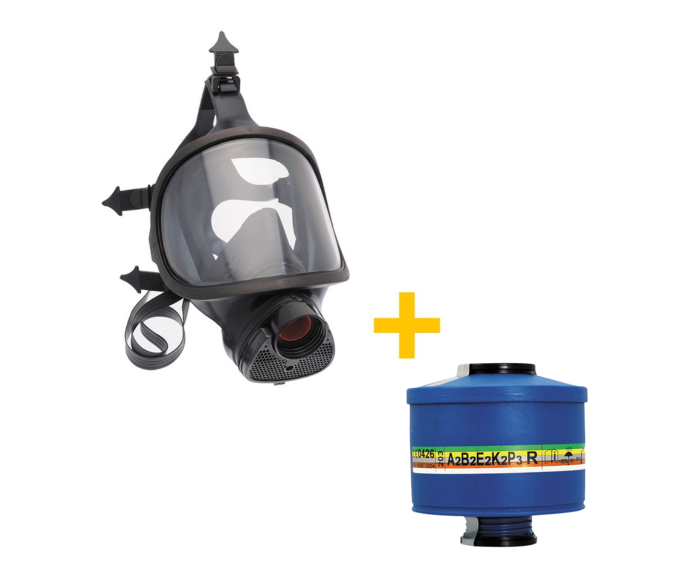 Spasciani TR82 volgelaatsmasker + combinatiefilter A2B2E2K2-P3 R