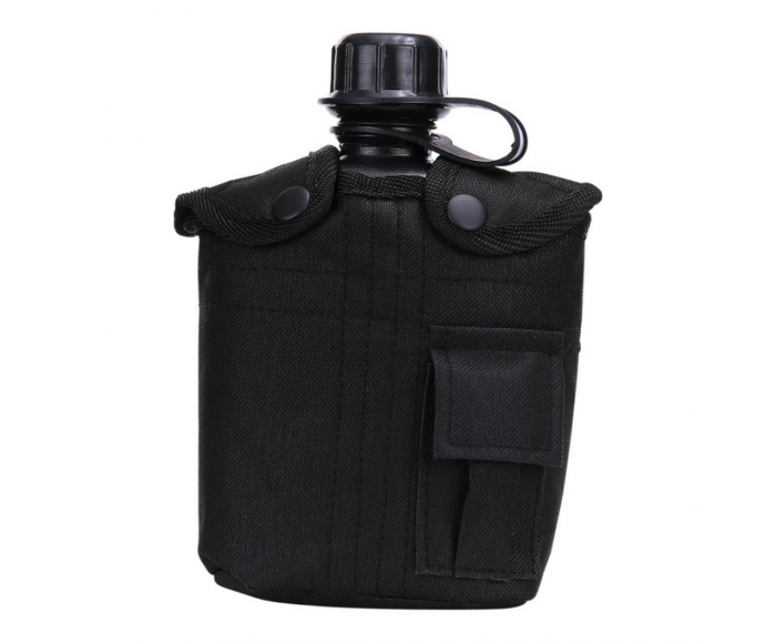 Veldfles met hoes zwart main product photo