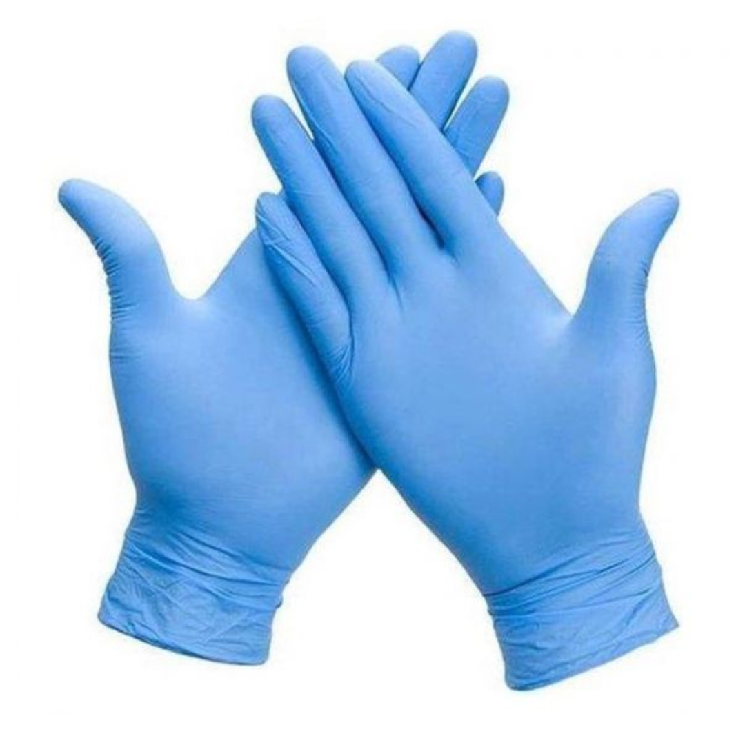 blauwe handschoenen
